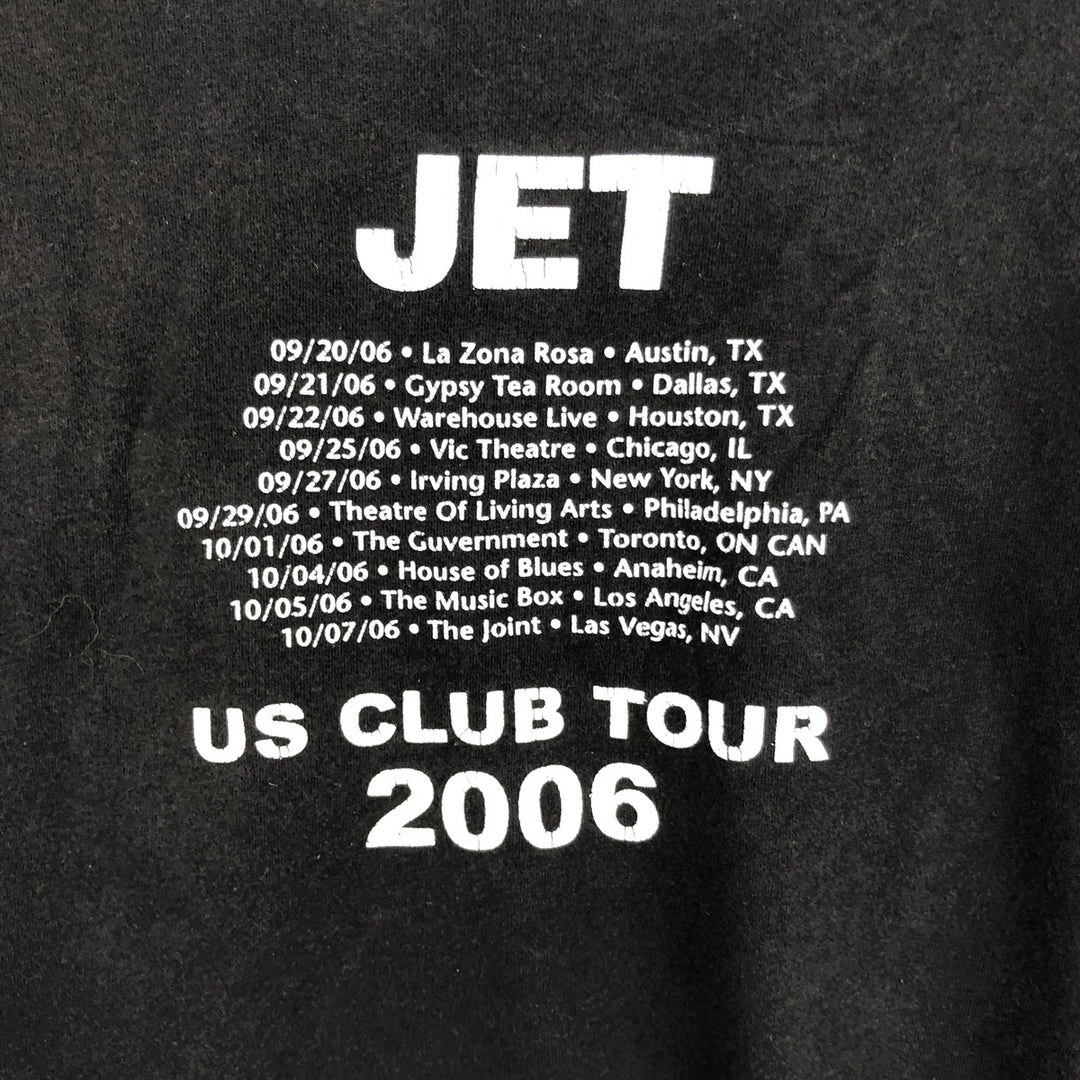 JET Band T-shirt, Men's Size S (approx.) cotton black type Vintage Second Hand