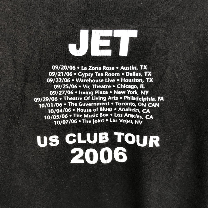 JET Band T-shirt, Men's Size S (approx.) cotton black type Vintage Second Hand