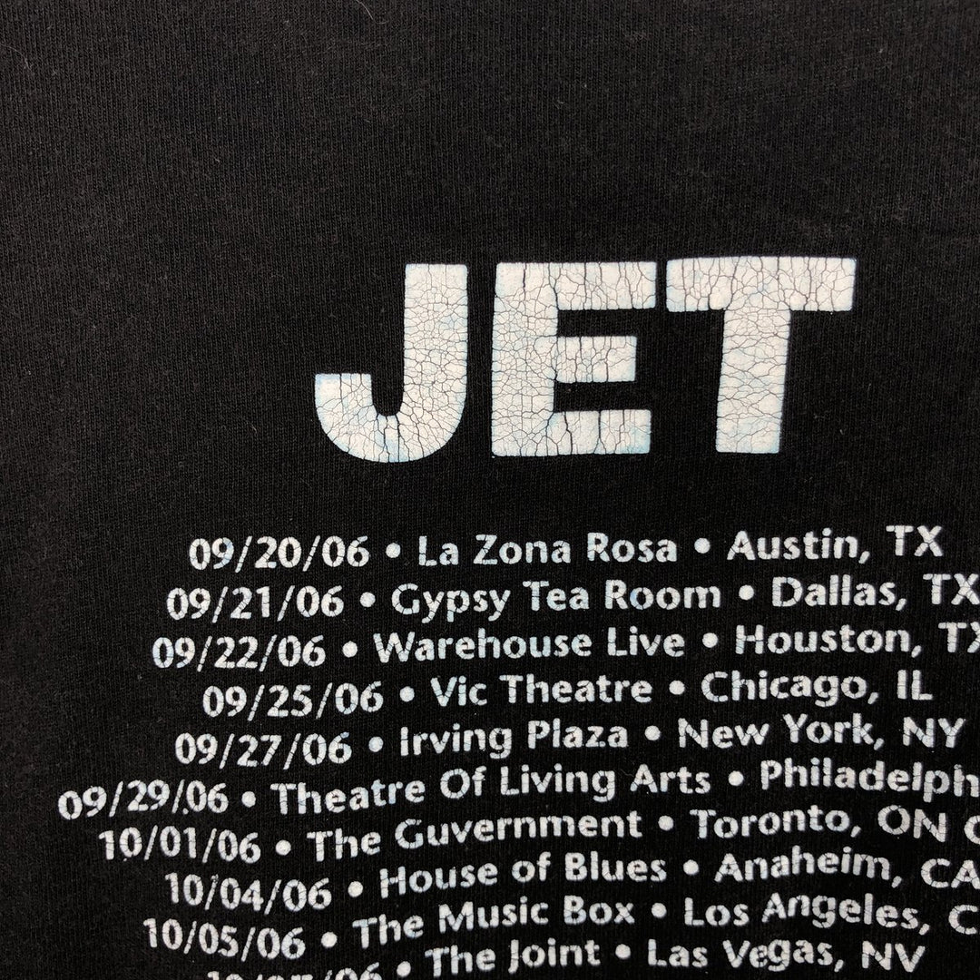 JET Band T-shirt, Men's Size S (approx.) cotton black type Vintage Second Hand