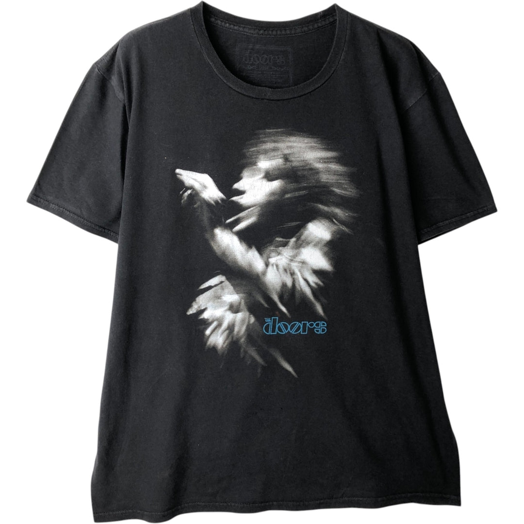 The Doors band t-shirt, men's size L (approx.) cotton black type Vintage Second Hand