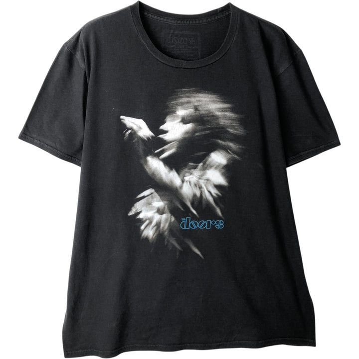 The Doors band t-shirt, men's size L (approx.) cotton black type Vintage Second Hand