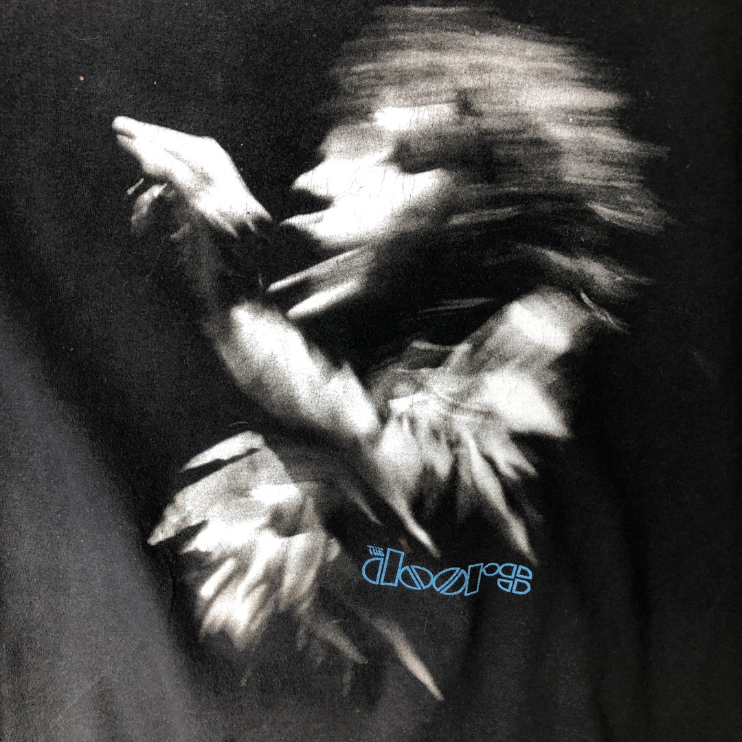 The Doors band t-shirt, men's size L (approx.) cotton black type Vintage Second Hand