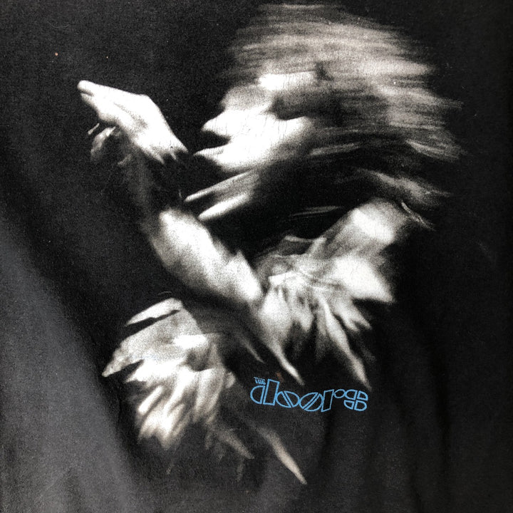 The Doors band t-shirt, men's size L (approx.) cotton black type Vintage Second Hand