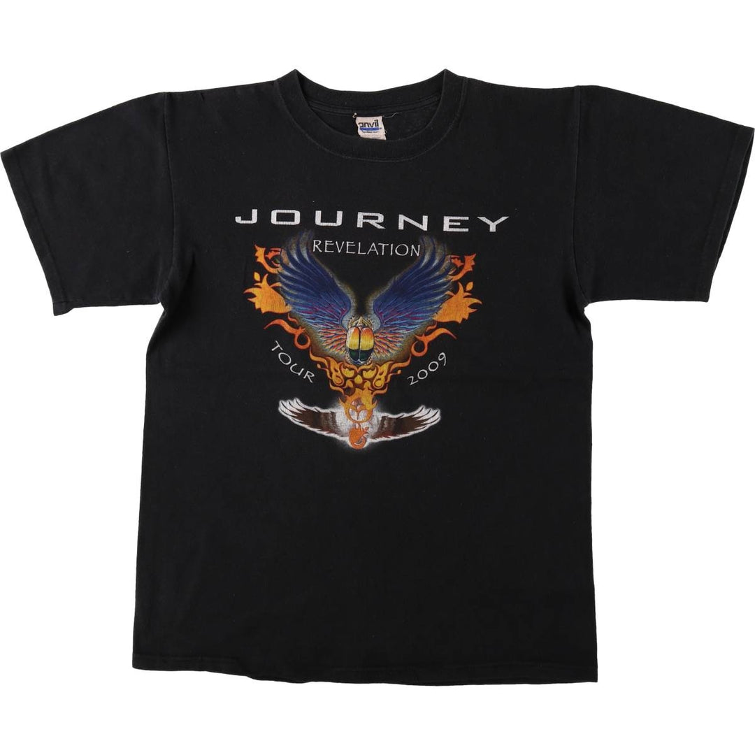 Anvil JOURNEY Band T-shirt (Men's size M) cotton black type Vintage Second Hand