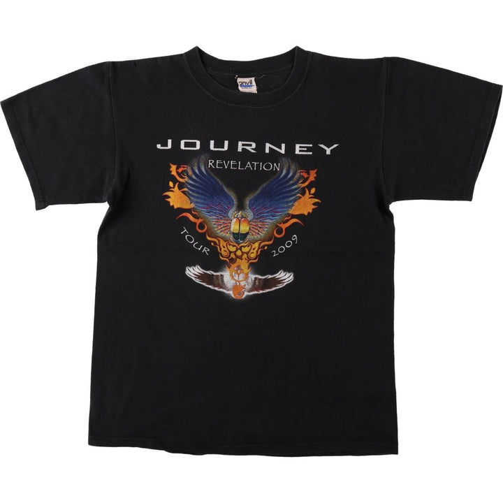 Anvil JOURNEY Band T-shirt (Men's size M) cotton black type Vintage Second Hand