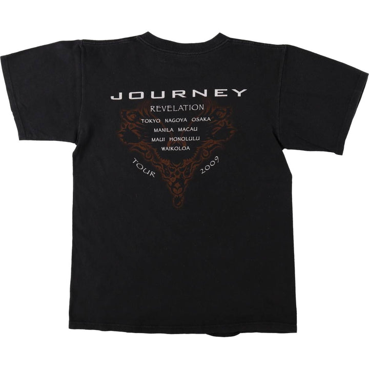 Anvil JOURNEY Band T-shirt (Men's size M) cotton black type Vintage Second Hand