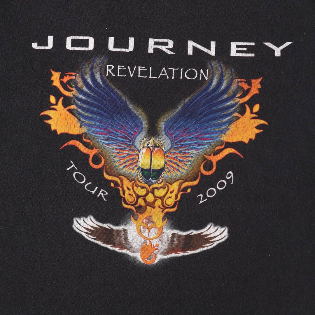 Anvil JOURNEY Band T-shirt (Men's size M) cotton black type Vintage Second Hand