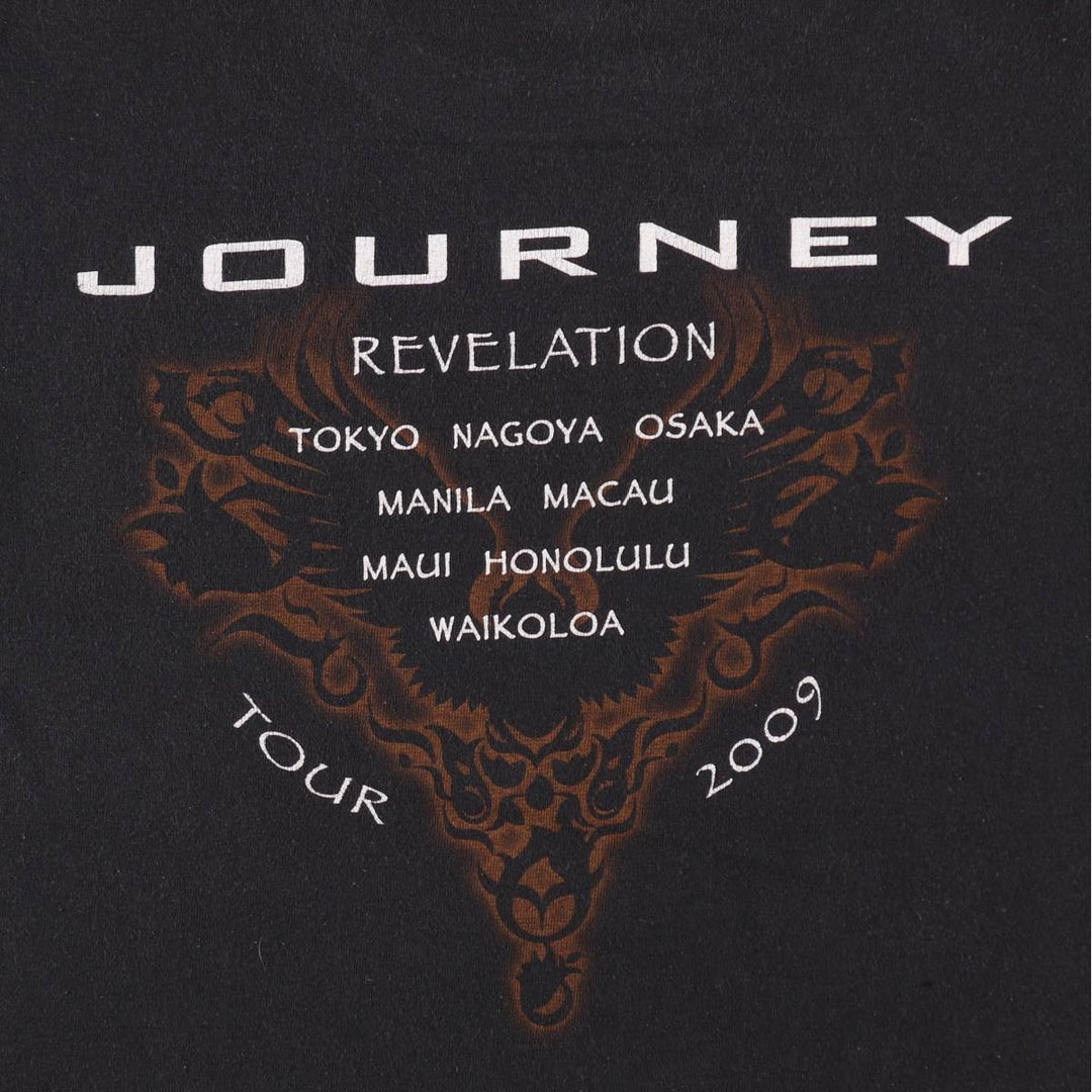 Anvil JOURNEY Band T-shirt (Men's size M) cotton black type Vintage Second Hand