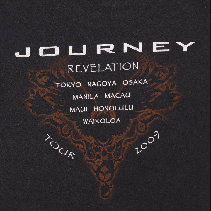 Anvil JOURNEY Band T-shirt (Men's size M) cotton black type Vintage Second Hand