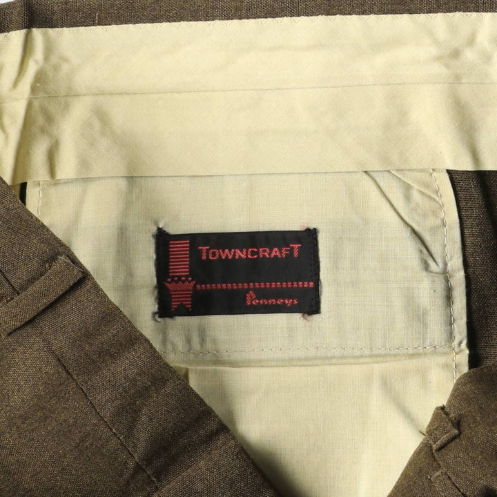 Vintage Penney's TOWNCRAFT slacks from the 1970'S and 1980s, men's size W36. unclear brown type Vintage Second Hand