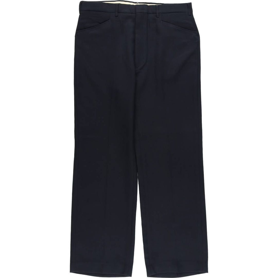 Vintage 70s-80'S Haggar slacks, men's size W34 unclear navy blue type Vintage Second Hand