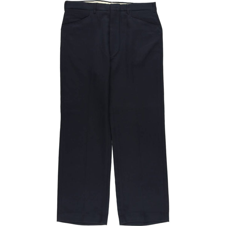 Vintage 70s-80'S Haggar slacks, men's size W34 unclear navy blue type Vintage Second Hand