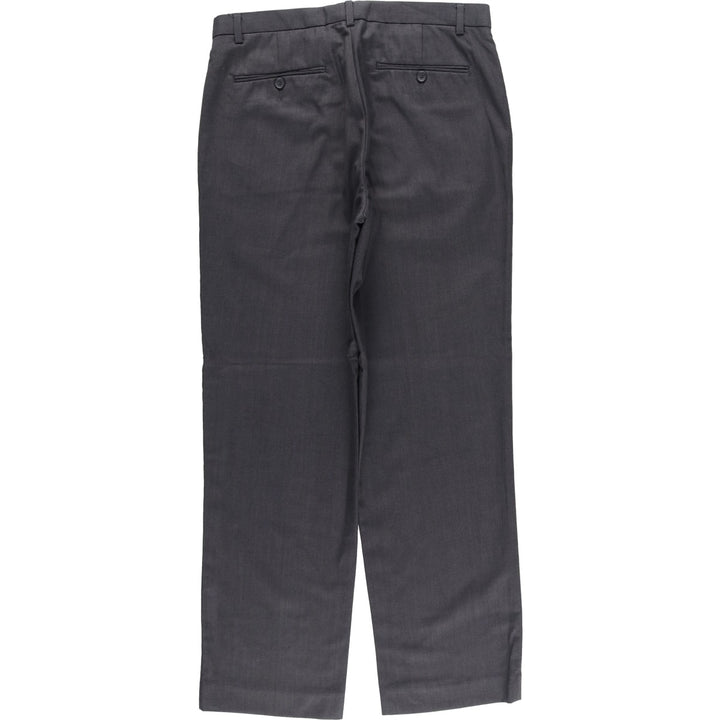 00s~ Calvin Klein Slacks Pants Men's W33 polyester gray type Vintage Second Hand