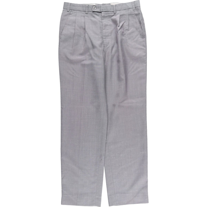 TRAVELLERS Two-pleat Slacks Pants, Men's, Size W33 unclear gray type Vintage Second Hand