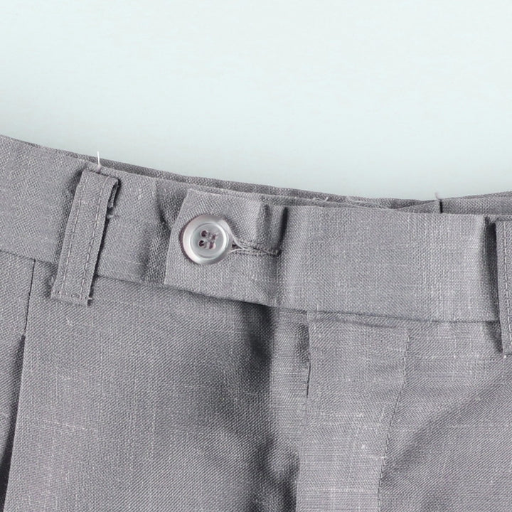TRAVELLERS Two-pleat Slacks Pants, Men's, Size W33 unclear gray type Vintage Second Hand