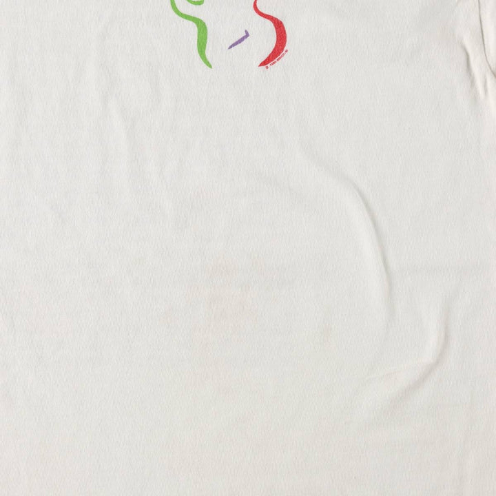 90'S Anvil Printed T-shirt Made in USA Men's XL Vintage cotton white type Vintage Second Hand