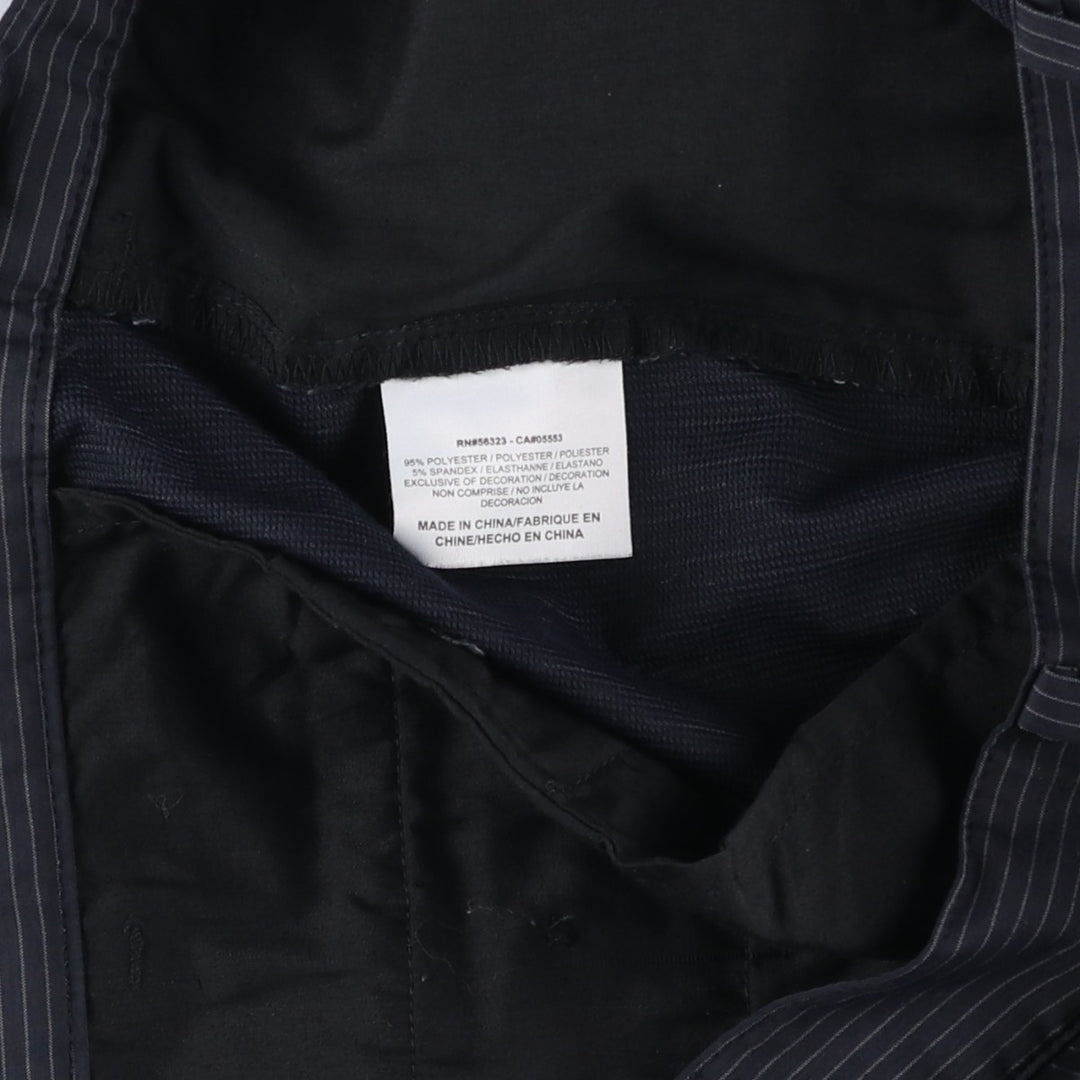 Nike Golf Dri-FIT Stripe Pattern Slacks, Men's, Size W37 polyester black type Vintage Second Hand