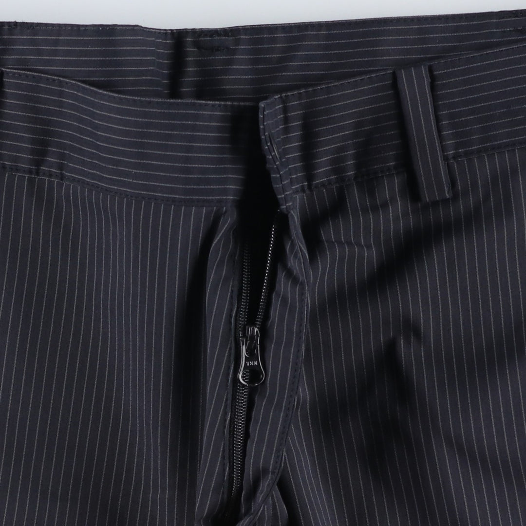 Nike Golf Dri-FIT Stripe Pattern Slacks, Men's, Size W37 polyester black type Vintage Second Hand