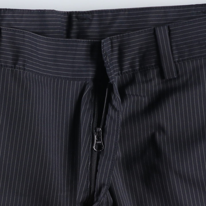 Nike Golf Dri-FIT Stripe Pattern Slacks, Men's, Size W37 polyester black type Vintage Second Hand