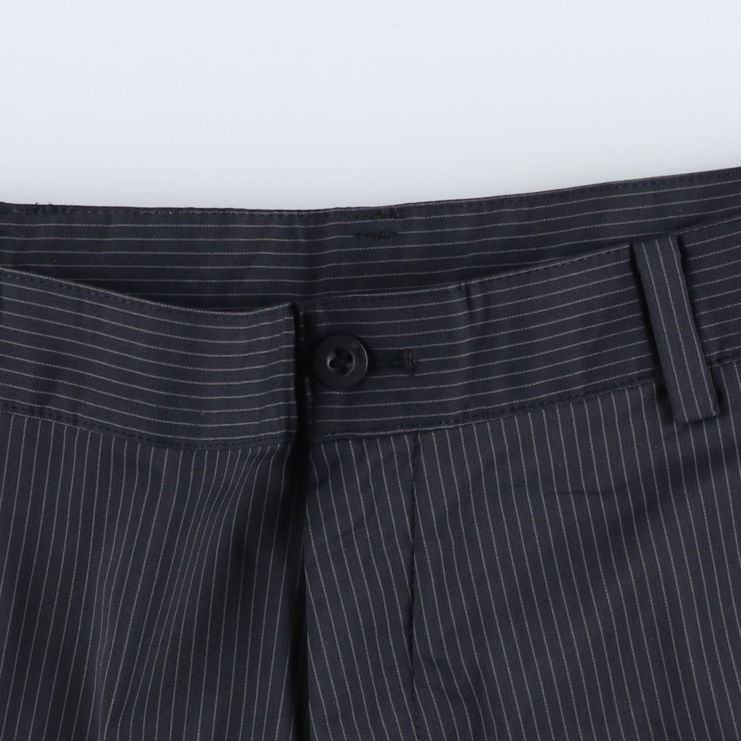 Nike Golf Dri-FIT Stripe Pattern Slacks, Men's, Size W37 polyester black type Vintage Second Hand