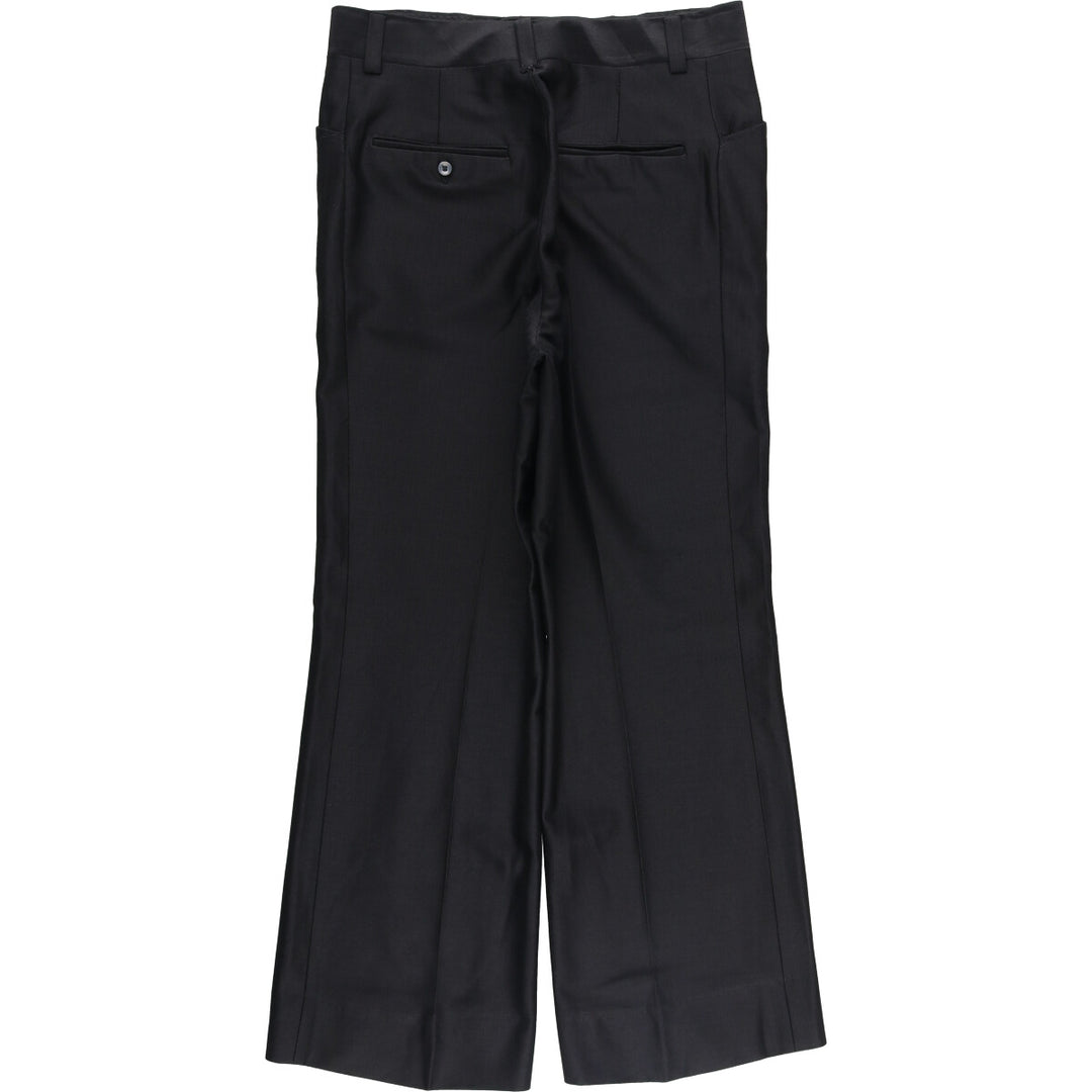 Stripe Pattern Flare Pants Men's W33 unclear black type Vintage Second Hand