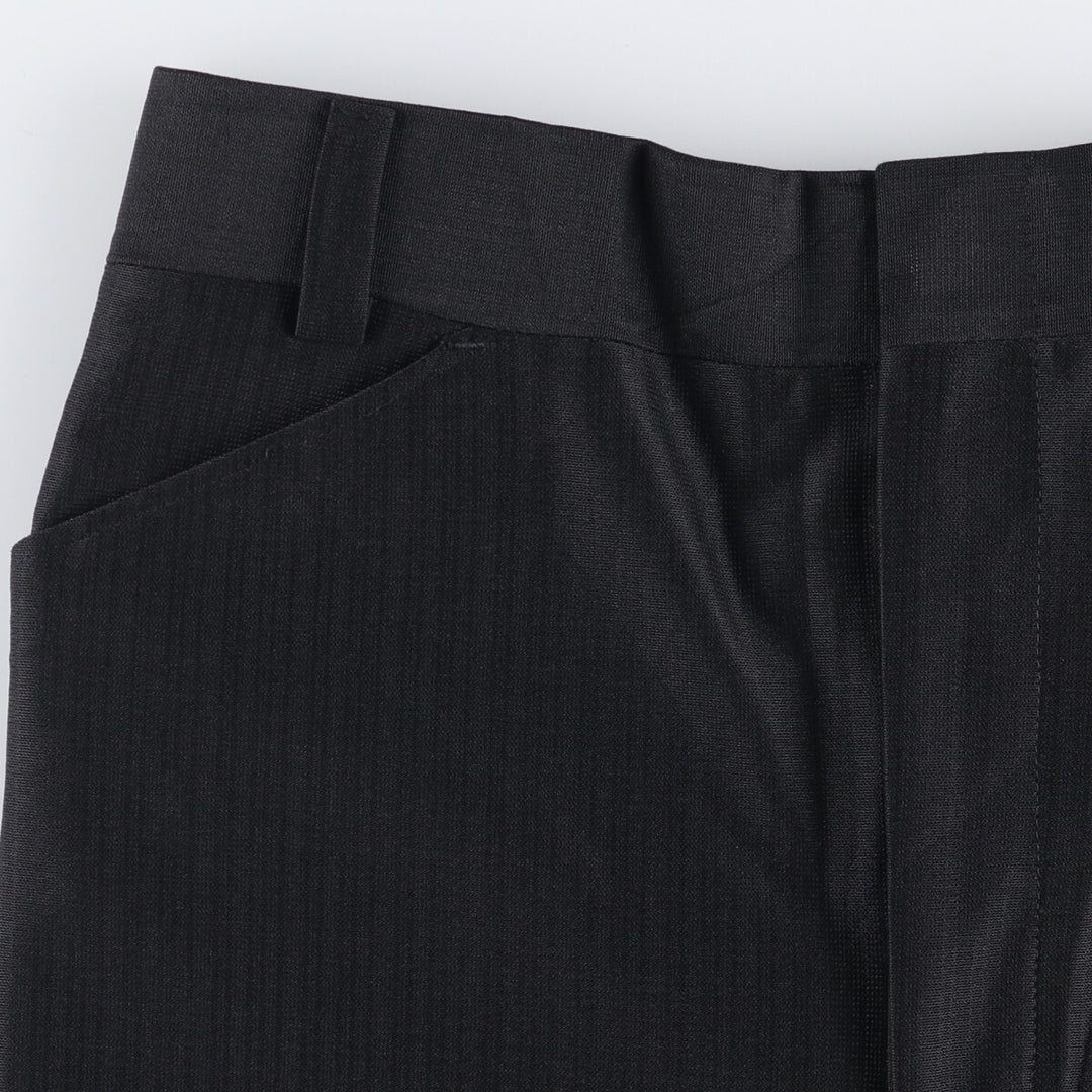 Stripe Pattern Flare Pants Men's W33 unclear black type Vintage Second Hand