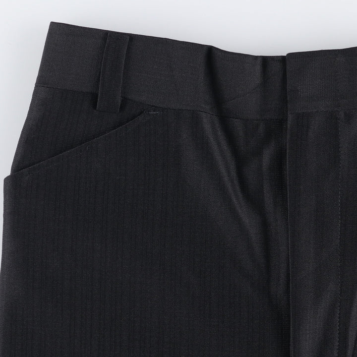 Stripe Pattern Flare Pants Men's W33 unclear black type Vintage Second Hand
