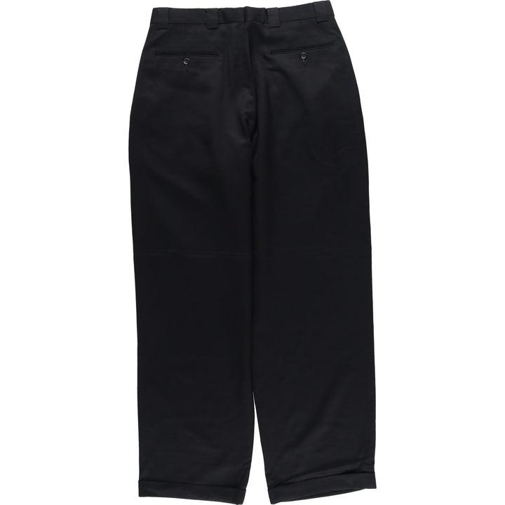90'S Bachrach Super 100'S Four-Tuck Wool Pants/Slacks, Made in Canada, Men's, Size W31, Vintage wool black type Vintage Second Hand