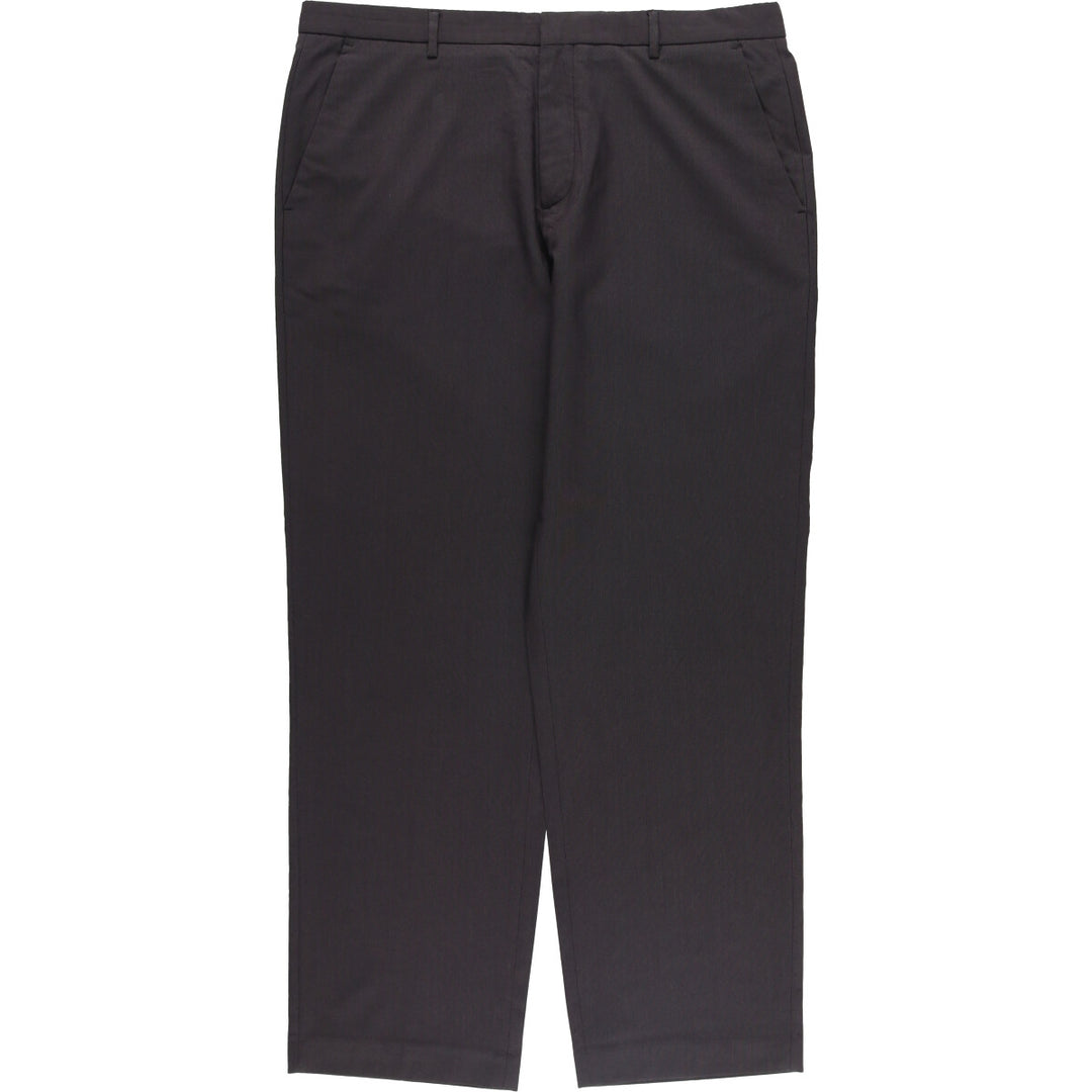 Calvin Klein One-Tuck Slacks, Men's, Size W35 polyester black type Vintage Second Hand