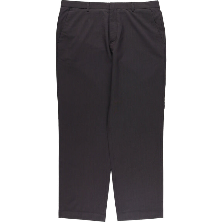 Calvin Klein One-Tuck Slacks, Men's, Size W35 polyester black type Vintage Second Hand