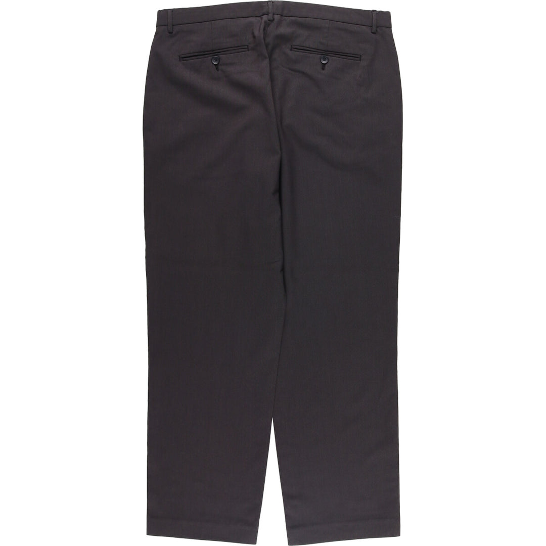 Calvin Klein One-Tuck Slacks, Men's, Size W35 polyester black type Vintage Second Hand
