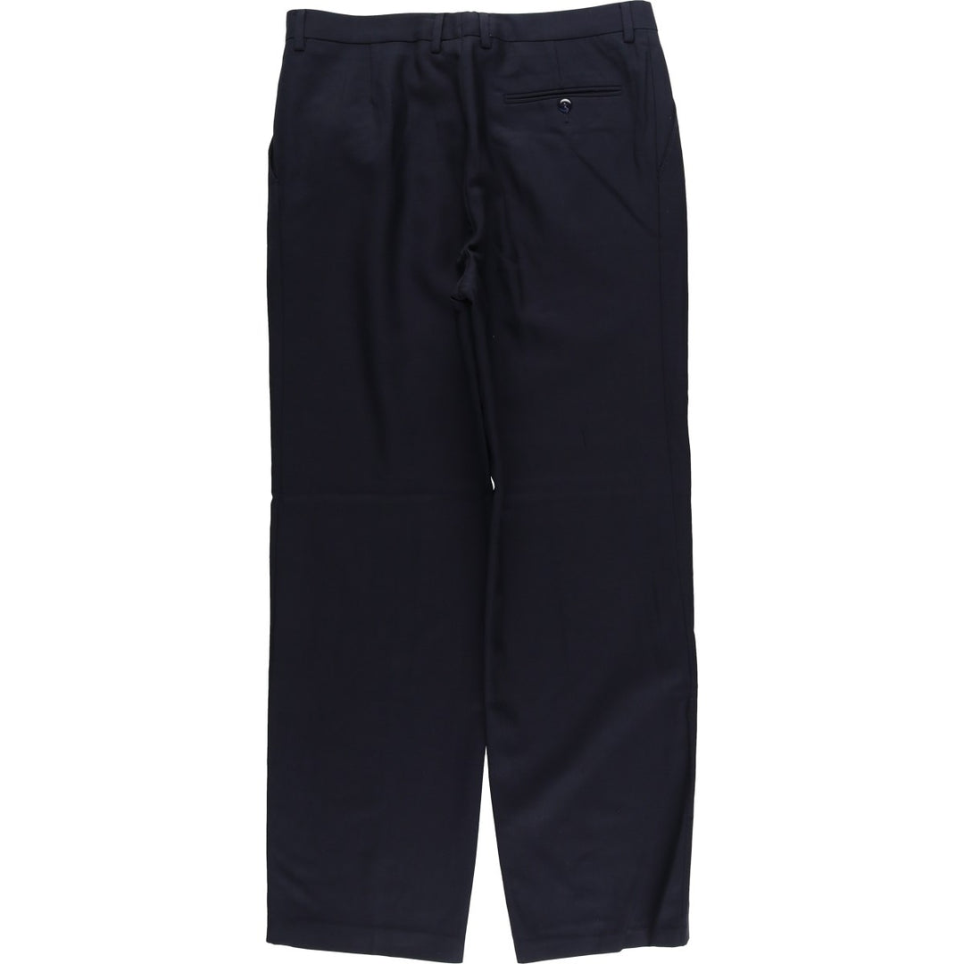 Vintage two-pleat slacks for men, size W33 unclear navy blue type Vintage Second Hand