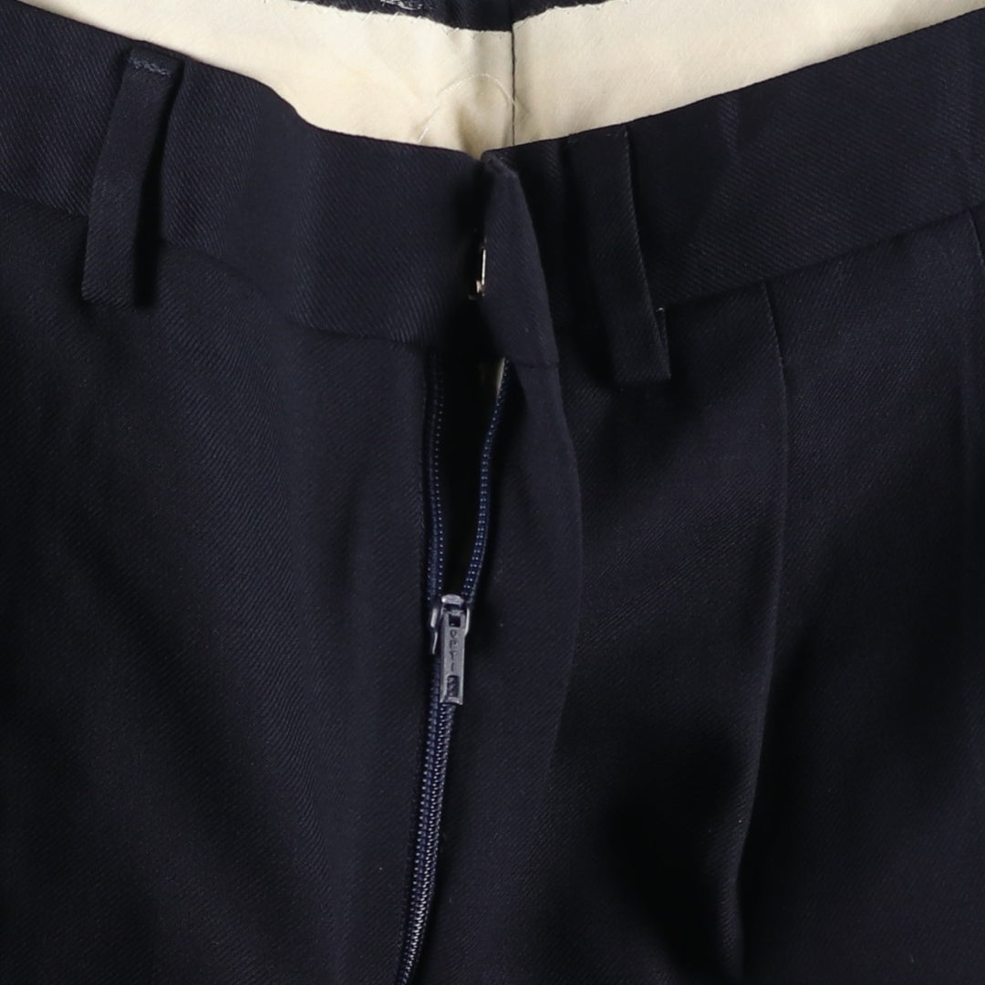 Vintage two-pleat slacks for men, size W33 unclear navy blue type Vintage Second Hand