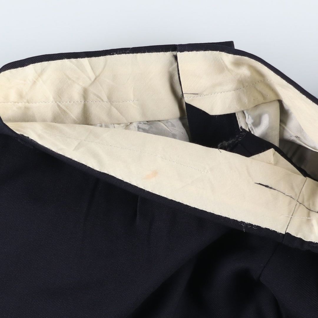Vintage two-pleat slacks for men, size W33 unclear navy blue type Vintage Second Hand