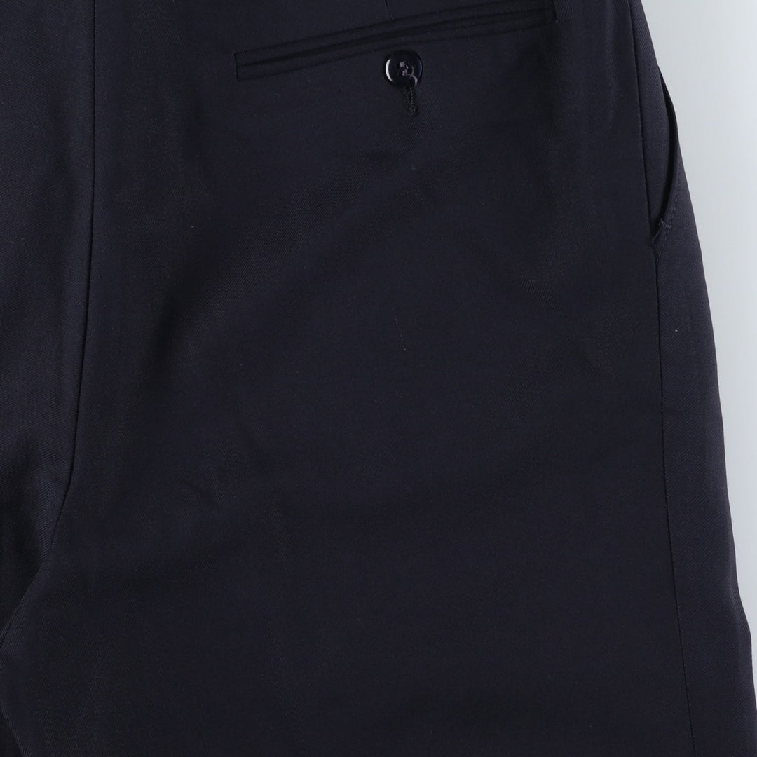 Vintage two-pleat slacks for men, size W33 unclear navy blue type Vintage Second Hand