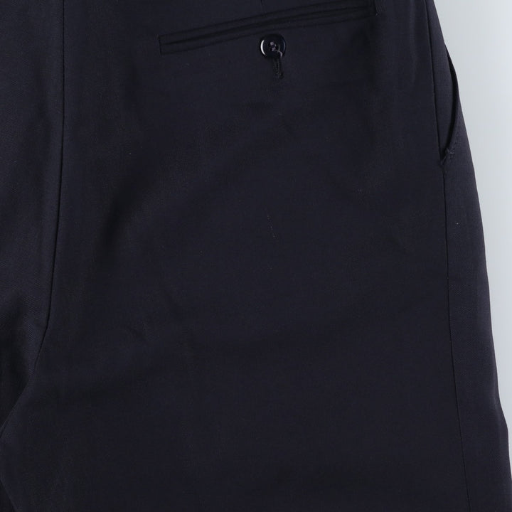 Vintage two-pleat slacks for men, size W33 unclear navy blue type Vintage Second Hand