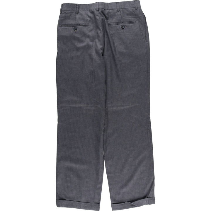 2000'S ~ Nautica Two-pleat Wool Pants Slacks Men's Size W33 wool gray type Vintage Second Hand
