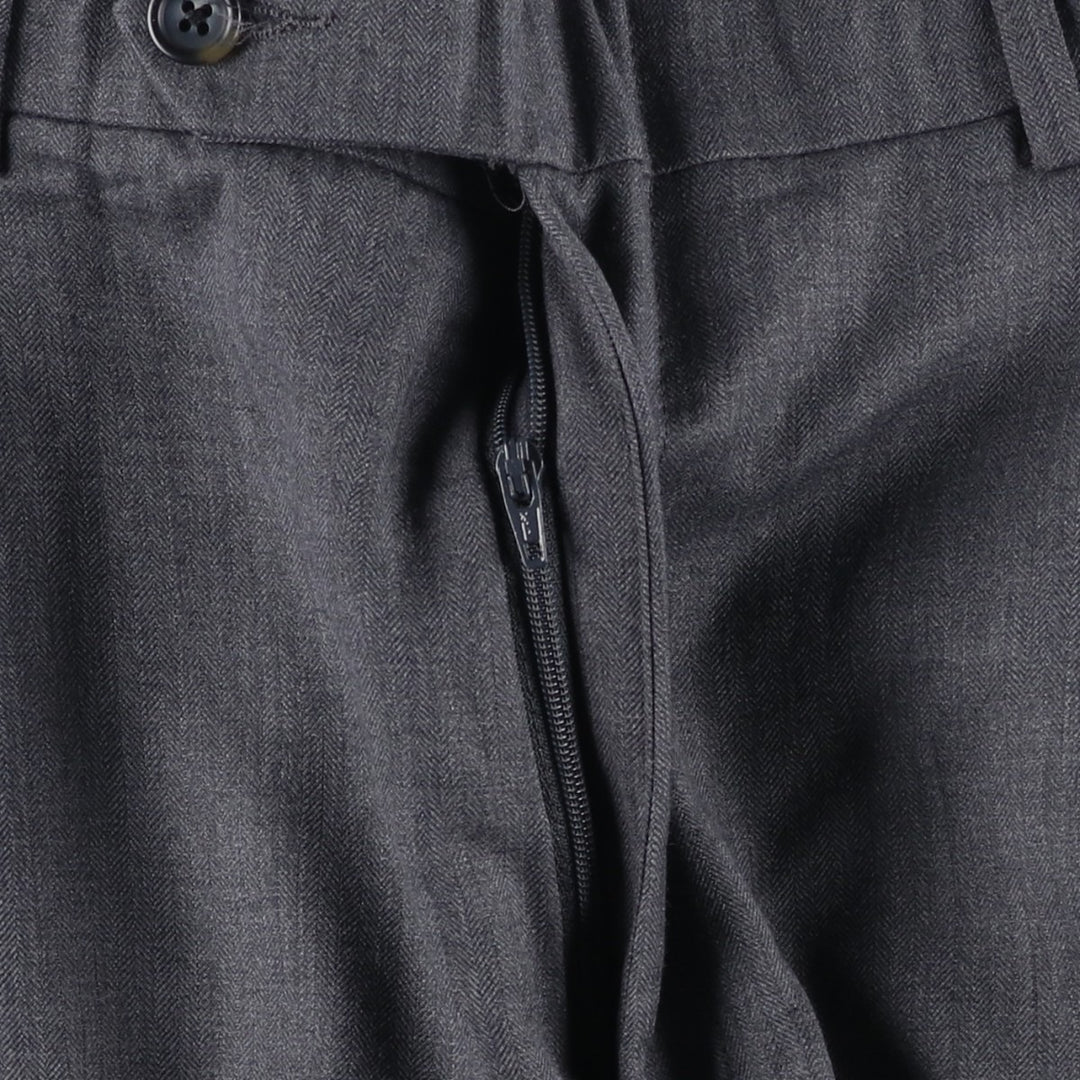 2000'S ~ Nautica Two-pleat Wool Pants Slacks Men's Size W33 wool gray type Vintage Second Hand