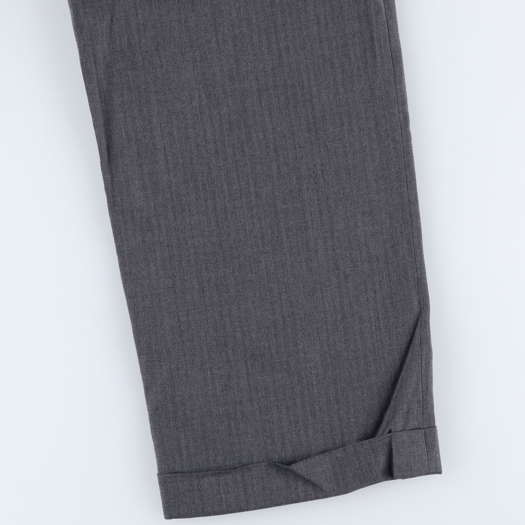 2000'S ~ Nautica Two-pleat Wool Pants Slacks Men's Size W33 wool gray type Vintage Second Hand
