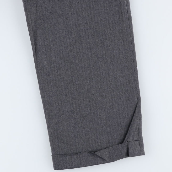2000'S ~ Nautica Two-pleat Wool Pants Slacks Men's Size W33 wool gray type Vintage Second Hand