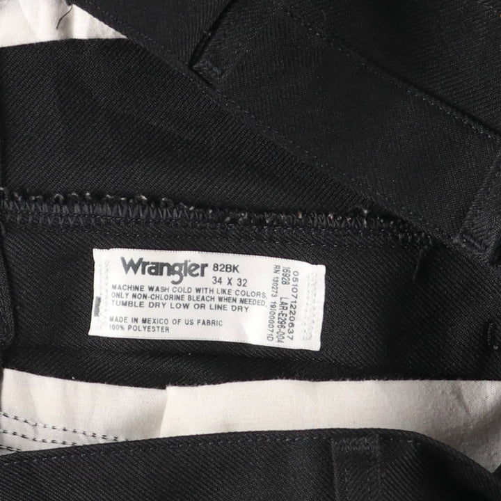 Vintage 90s-00'S Wrangler Dress Jeans, Men's Size 36 (W36) polyester black type Vintage Second Hand