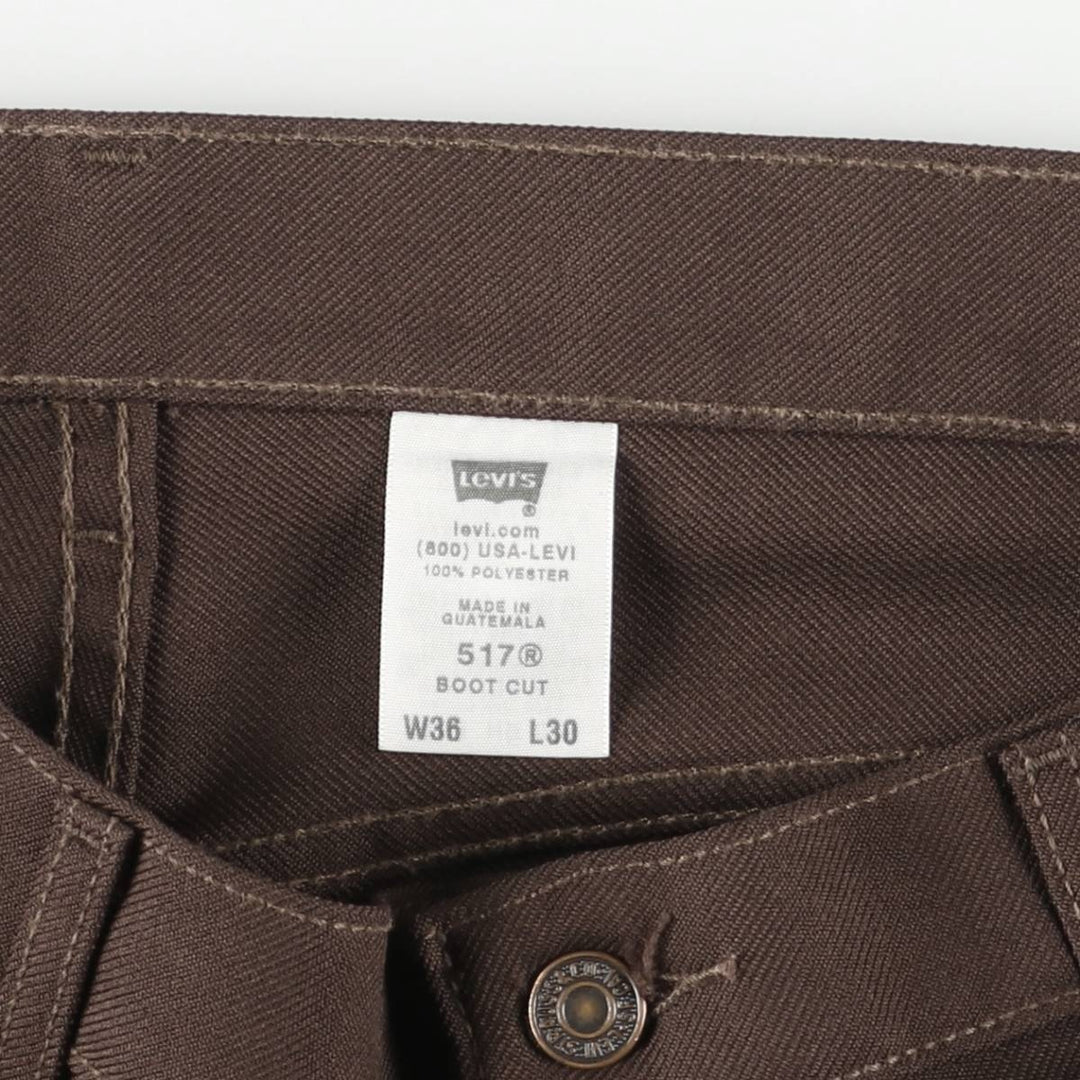 Levi's 517 Boot Cut Flare Pants, Men's, Size W37 polyester brown type Vintage Second Hand