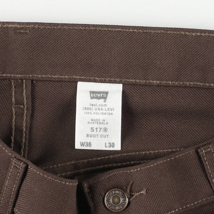 Levi's 517 Boot Cut Flare Pants, Men's, Size W37 polyester brown type Vintage Second Hand