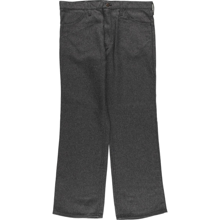 Vintage 80s-90'S Wrangler Rancher Dress Jeans, Slacks, Made in USA, Men's, Size W37 polyester gray type Vintage Second Hand