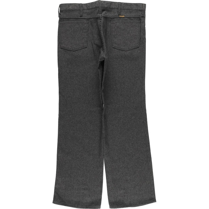 Vintage 80s-90'S Wrangler Rancher Dress Jeans, Slacks, Made in USA, Men's, Size W37 polyester gray type Vintage Second Hand