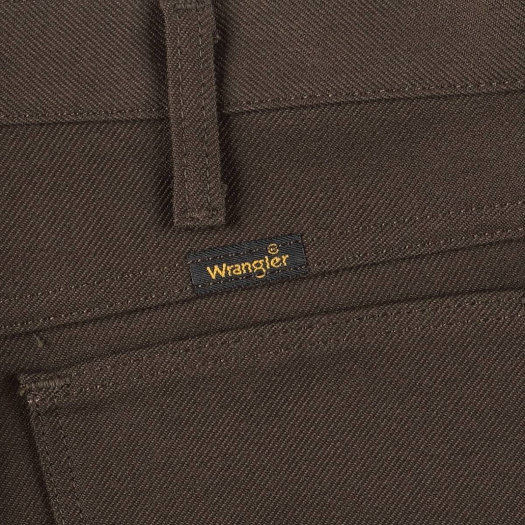 Vintage 90s-00'S Wrangler Dress Jeans, Men's Size 36 (W36) polyester brown type Vintage Second Hand