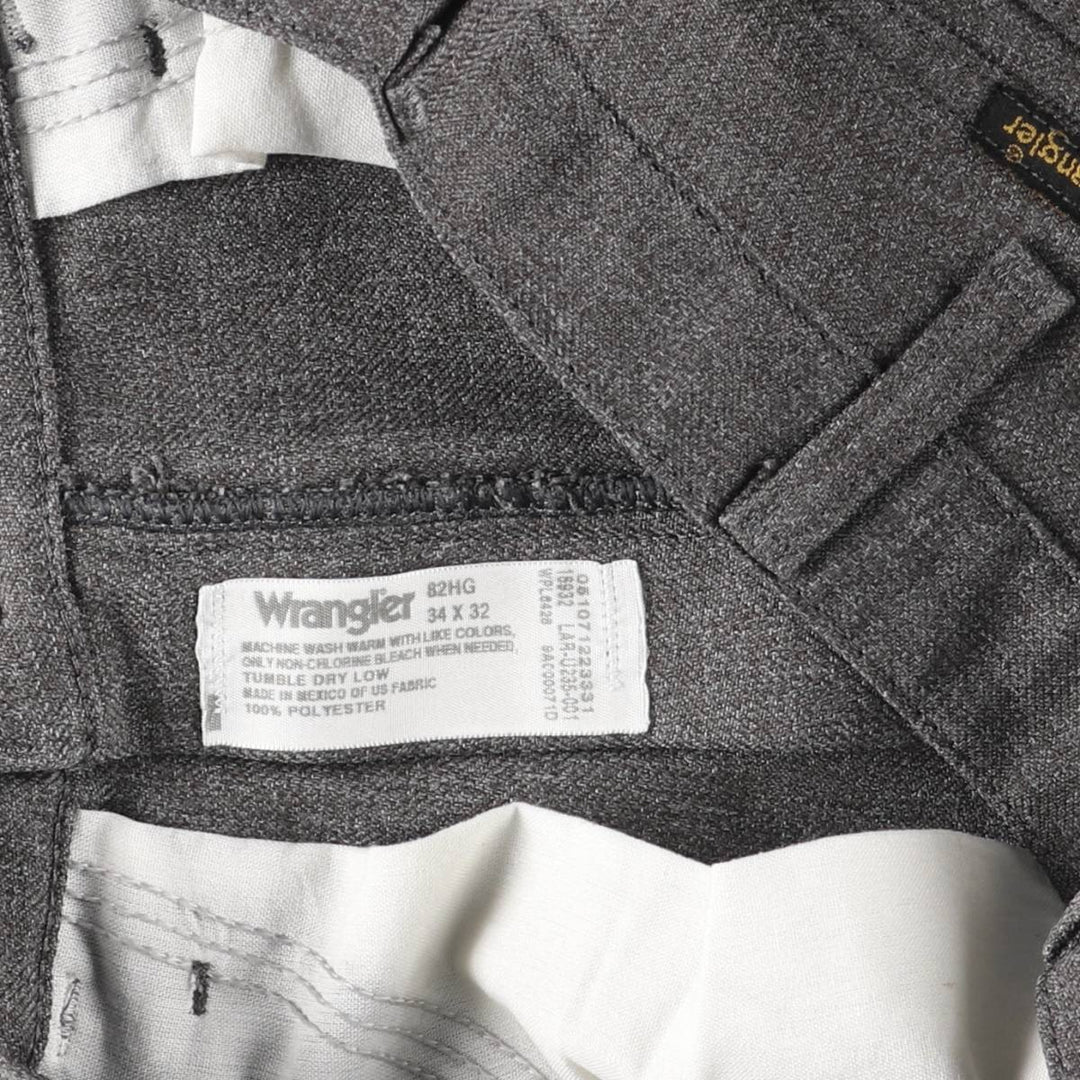 90s-00'S Wrangler Dress Jeans, Men's Vintage Slacks, Size W35 polyester gray type Vintage Second Hand