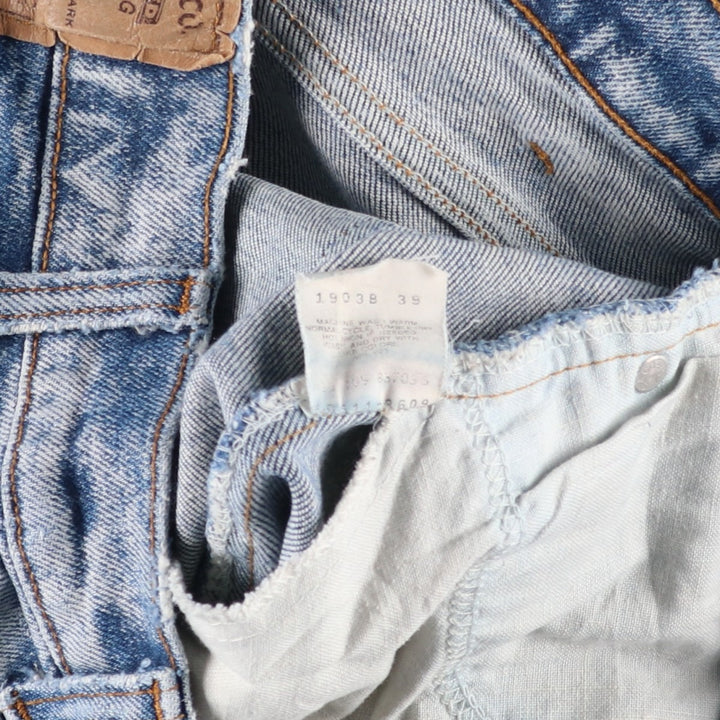 1990'S Levi's 511 Tapered Denim Pants, Made in USA, Men's Size W31 (approx.), Vintage, Orange Tab cotton Blue type light blue Vintage Second Hand