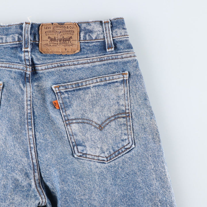 1990'S Levi's 511 Tapered Denim Pants, Made in USA, Men's Size W31 (approx.), Vintage, Orange Tab cotton Blue type light blue Vintage Second Hand