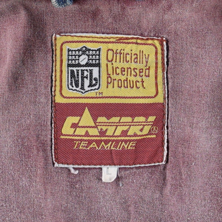 Campri NFL Washington Redskins denim jacket, men's size L (approx.) cotton blue type Vintage Second Hand